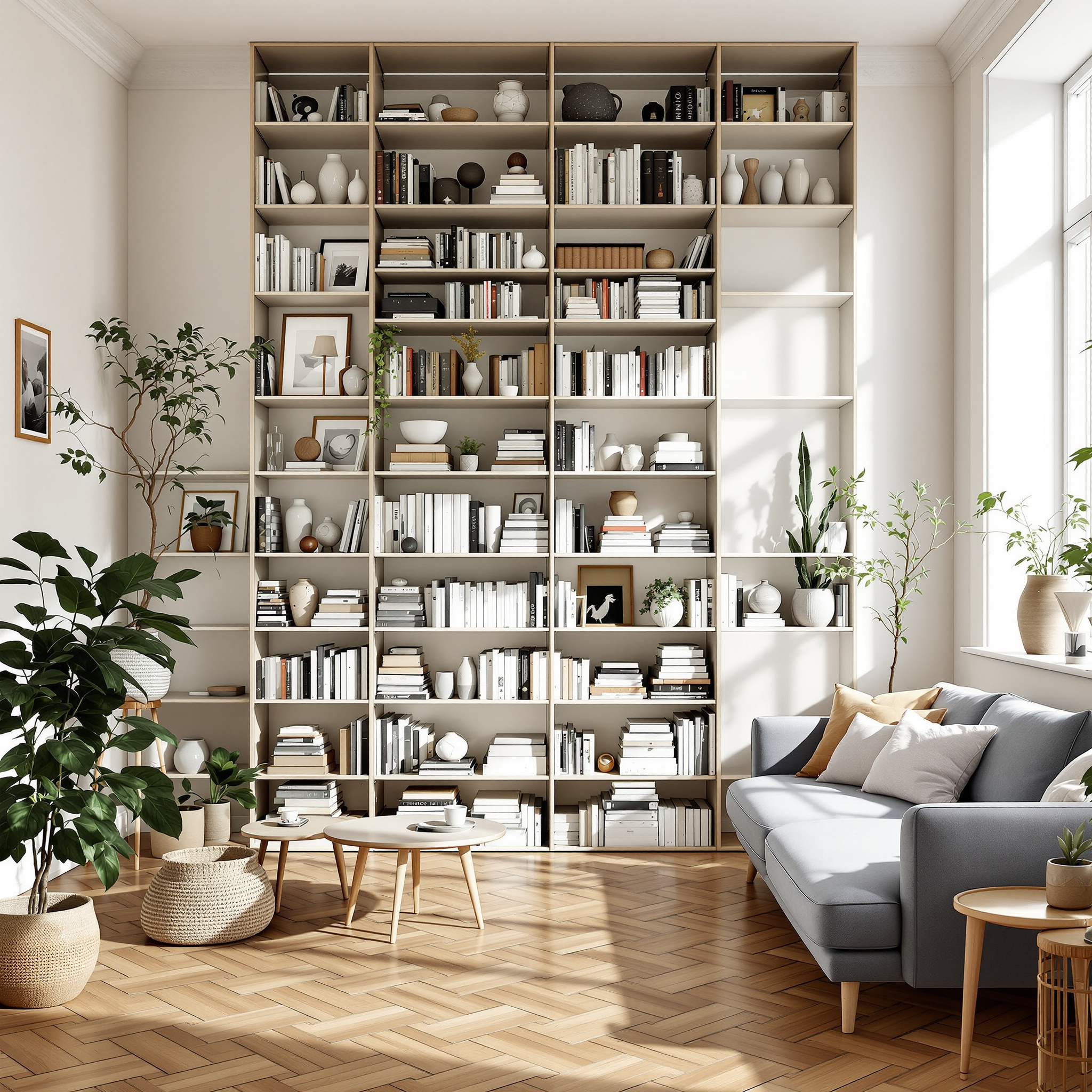 8 Wohnzimmer-Regal Ideen mit cleverem Buecher-Styling