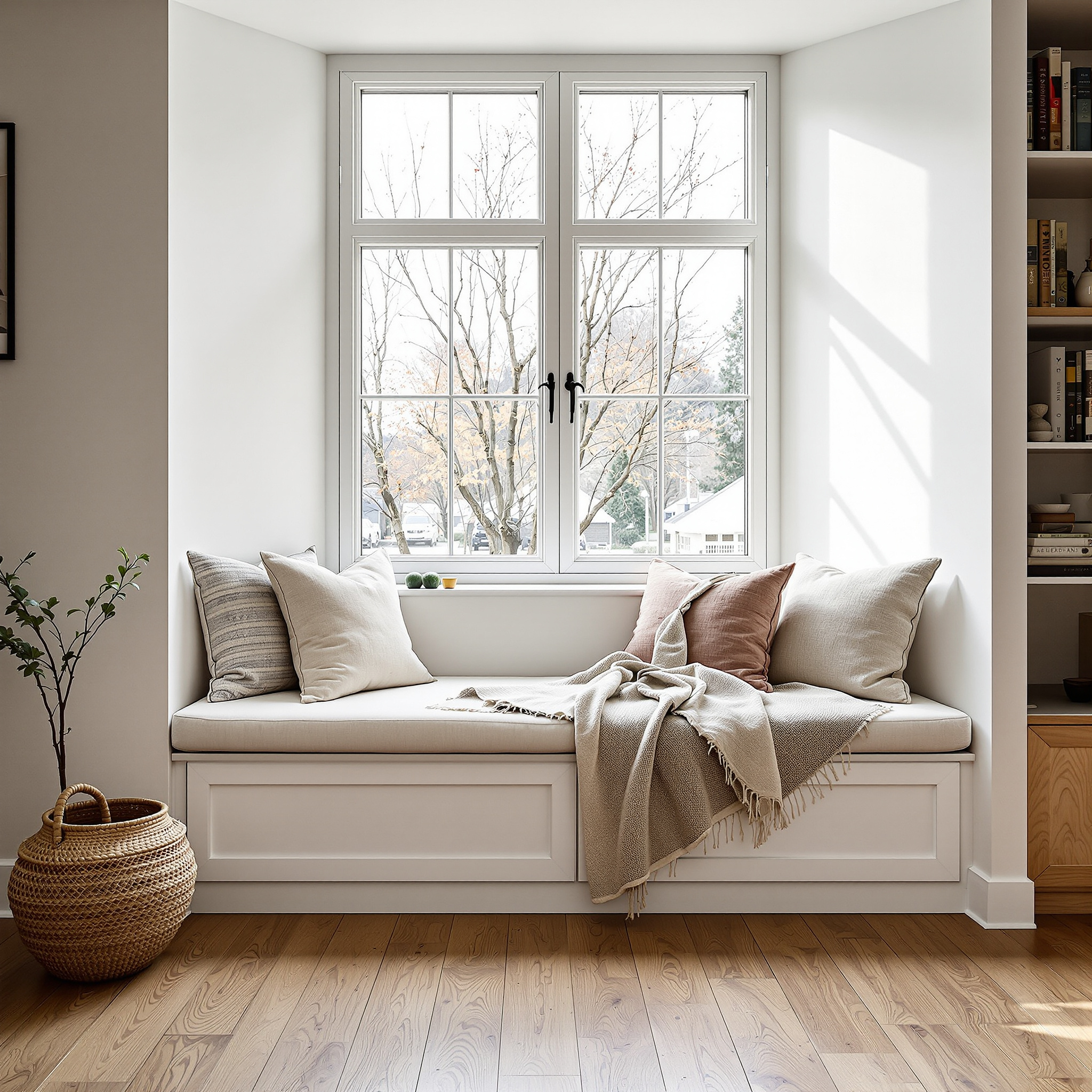12 Wohnzimmer mit Sitzecke am Fenster zum Verlieben